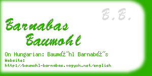 barnabas baumohl business card